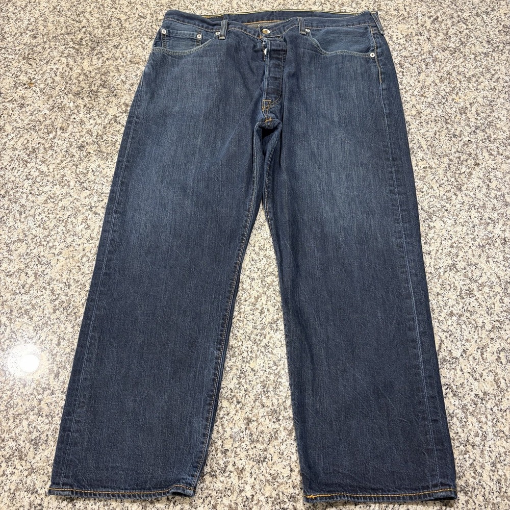 Levi's 501 Original Fit Jeans Men's 40x30 Dark Wash Button Fly Straight Leg